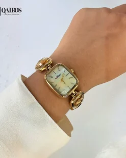 QAIROS BRACELET WATCH {GOLDEN WITH GOLDEN DIAL}