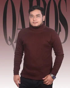 HIGHNECK SWEATSHIRT COFFEE