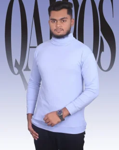 HIGHNECK SWEATSHIRT SKY BLUE