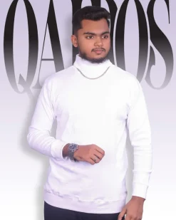 HIGHNECK SWEATSHIRT WHITE